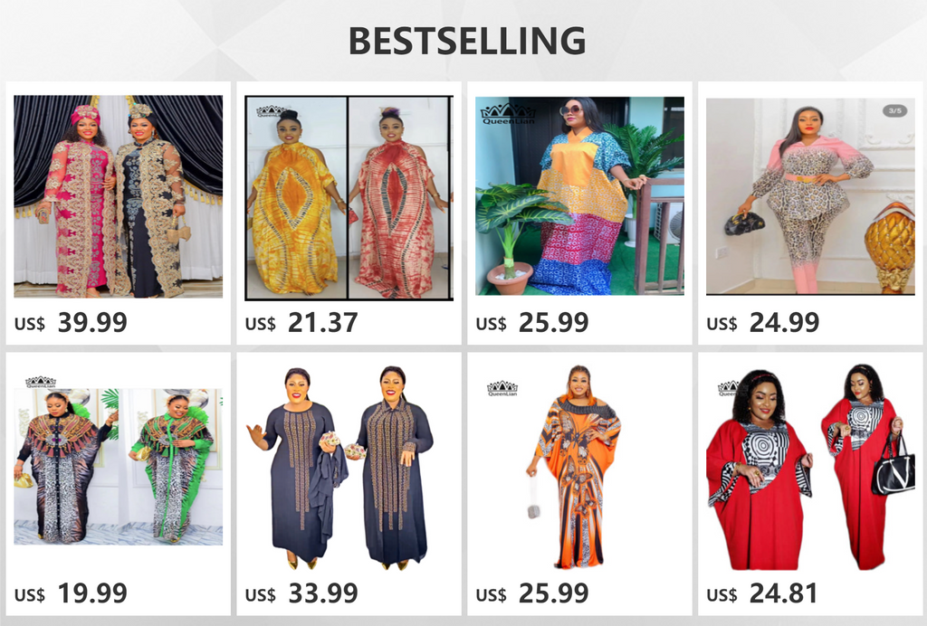 New African Design Bazin  Long Stick Diamond Short Sleeve High Collar Dashiki  For Lady african print dresses