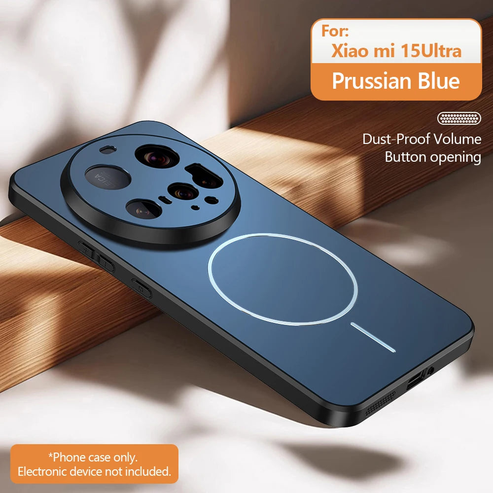 Luxury Matte For Magsafe Phone Case For Xiaomi 17 Pro Max 15 14 T POCO F7 Ultra Redmi K80 K70 K90 Pro Max Magnetic Charge Cover