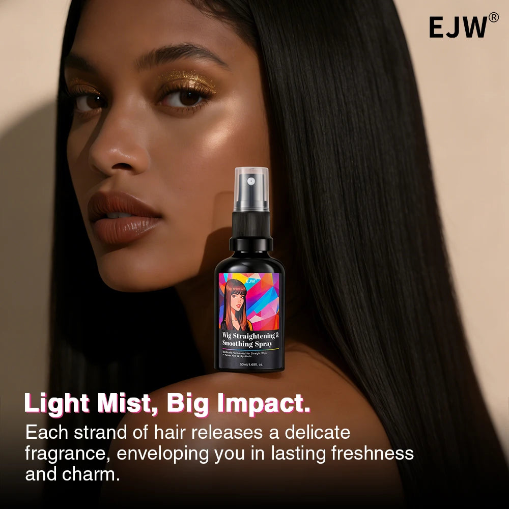 Wig Hair Care Spray for Synthetic and Natural Hair Wigs, Smooth and Anti-Frizz, Extends the Life of Your Wig, For Straight Hair.