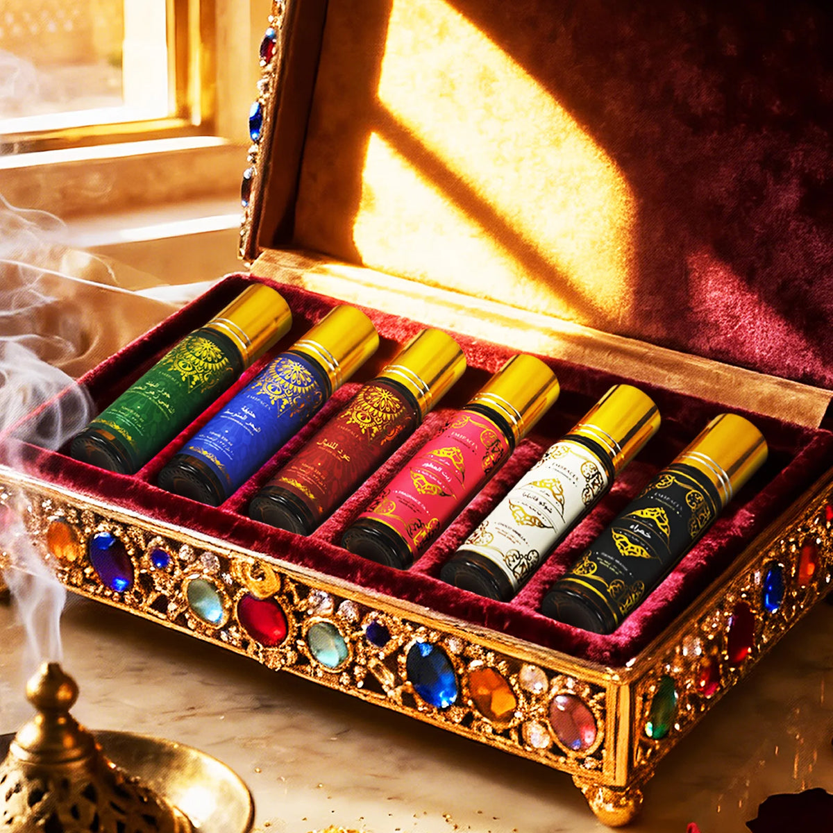 6 Type Essential Oil 10ml Essential Oil Roller Long Lasting Scent Skincare Face Oil Eid Al-Fitr Gift Nail Care Moisturizing