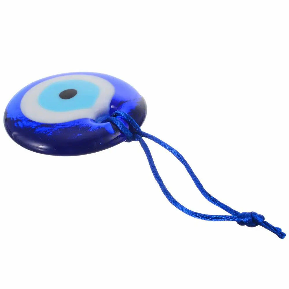 1PC Blue Lampwork Glass Turkish Evil Eye Charm Pendant Car Home Amulet Kabbalah