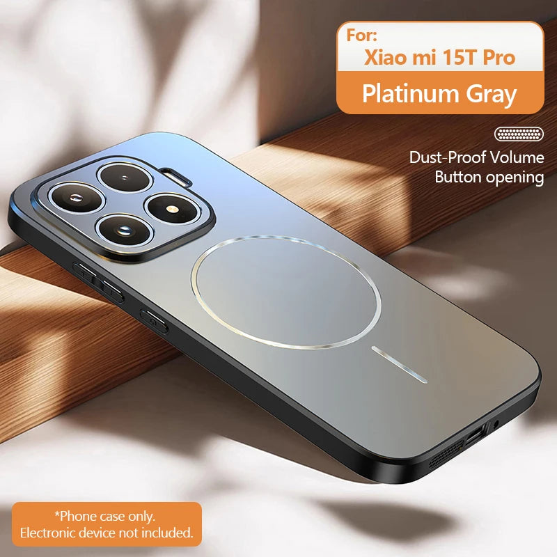 Luxury Matte For Magsafe Phone Case For Xiaomi 17 Pro Max 15 14 T POCO F7 Ultra Redmi K80 K70 K90 Pro Max Magnetic Charge Cover