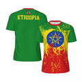 Ethiopia Flag 3D Printed Jersey Summer Fashion Short Sleeve Casual Mens Sports T Shirt Quick Dry Breathable Football T-shirts