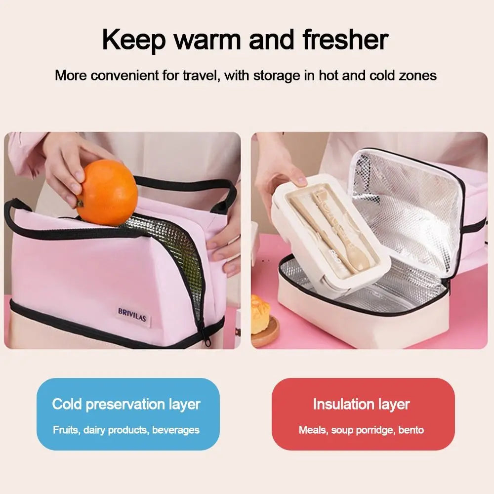 Camping Picnic Bag Lunch Bag Large Capacity Food Drink Storage Women's Casual Handbag Travel Tote Carry Aluminum Foil Tote Bag