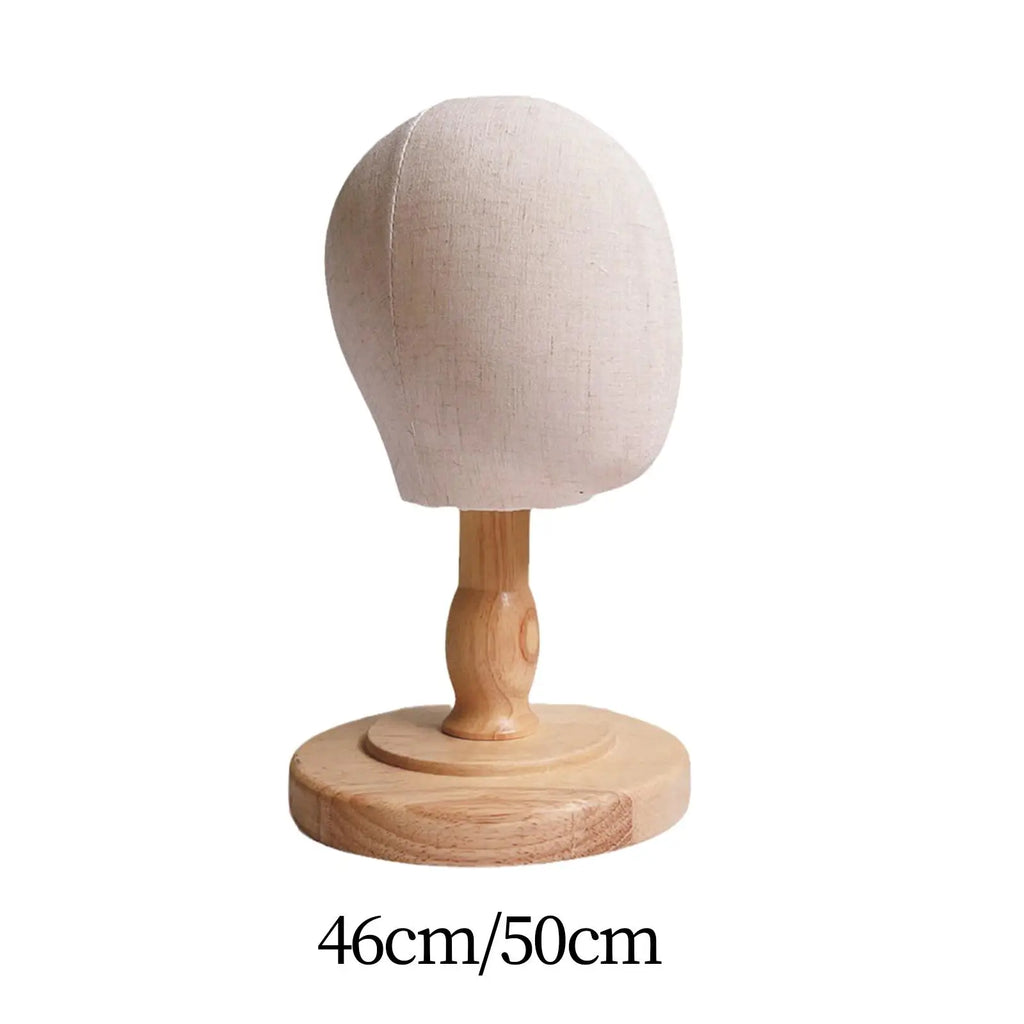Wig Stand for Kids with Detachable Wood Stand Multipurpose Mannequin Head Hat Display Holder Dome Model Head for Household Salon