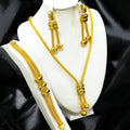 African Bead Jewelry Set For Women Dubai Indian Gold Plated Necklace Earrings Nigeria Bridal Wedding Party Gift Jewellery