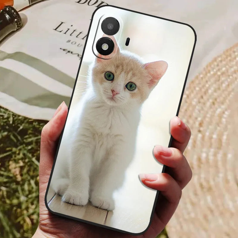 For TCL K70 SE Case TCL K70SE Shockproof Soft TPU Silicon Back Cover For TCL K70 4G Phone Cases Cute Cartoon Animal Bumper Shell