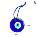 1PC Blue Lampwork Glass Turkish Evil Eye Charm Pendant Car Home Amulet Kabbalah
