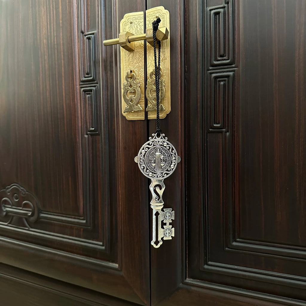 Double Pack Saint Benedict Key Blessing For Protection - Home and Door hanger - Wall Hanger Catholic Gifts - Llave de San Benito