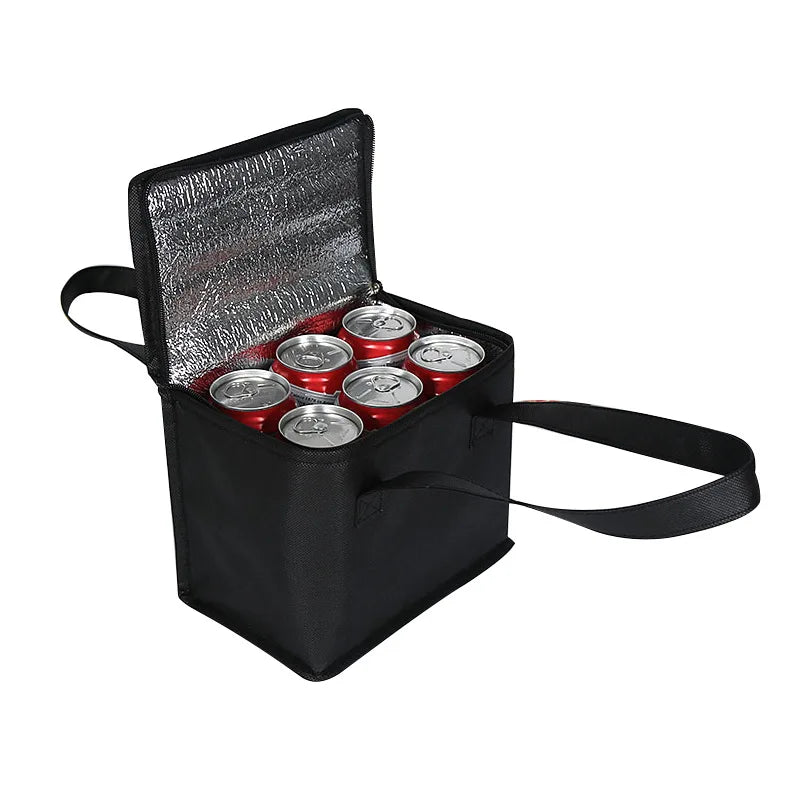 Waterproof Insulated Cooler Bag - Foldable Picnic Thermal Bag for Food & Drink Delivery, Leakproof Lunch Box with Ice Pack