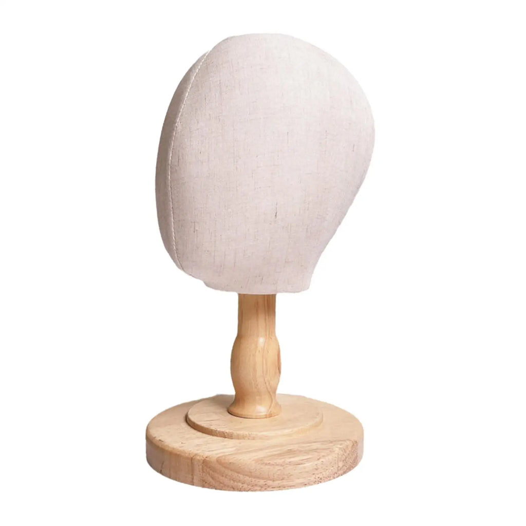 Wig Stand for Kids with Detachable Wood Stand Multipurpose Mannequin Head Hat Display Holder Dome Model Head for Household Salon