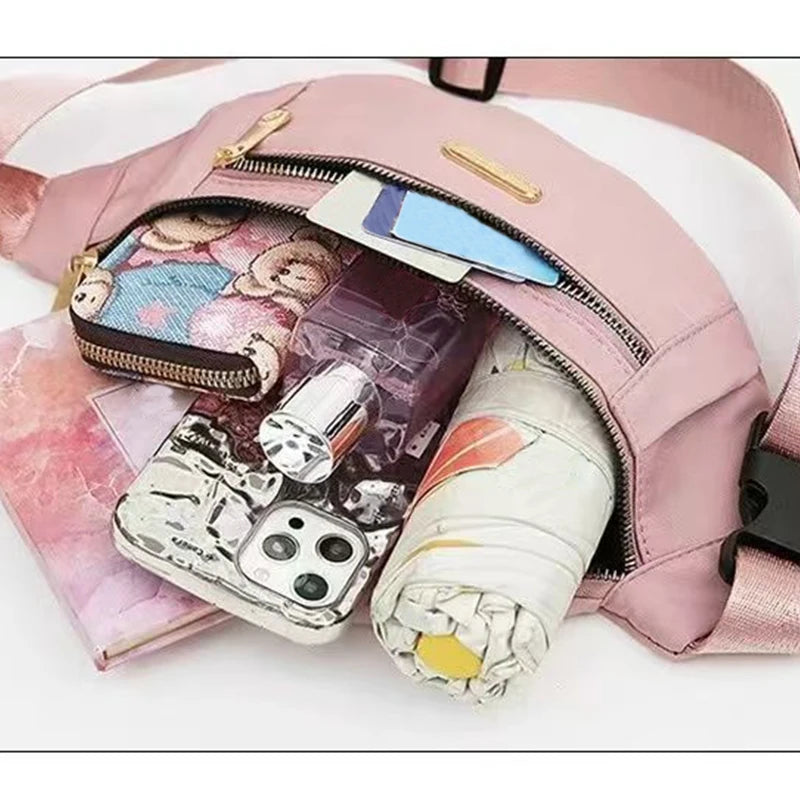 Daily Wear Simple Solid Tone Waist Sling Bag Fashion Unisex Fanny Pack, Practical Layout for Outdoor Leisure and Short Trips