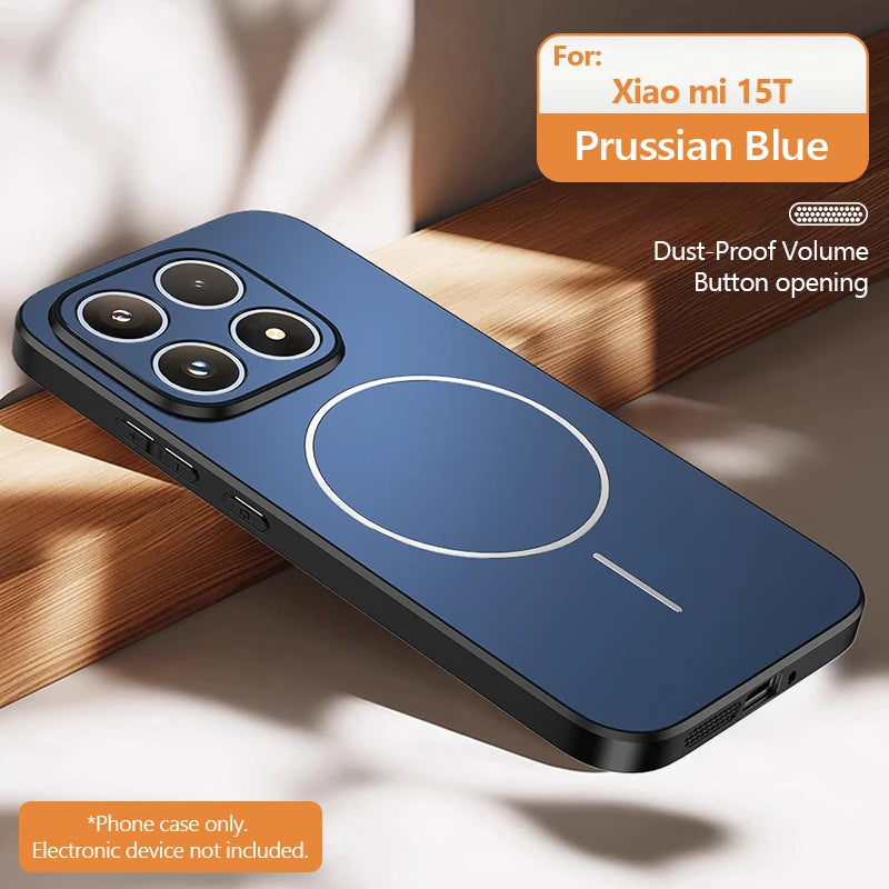 Luxury Matte For Magsafe Phone Case For Xiaomi 17 Pro Max 15 14 T POCO F7 Ultra Redmi K80 K70 K90 Pro Max Magnetic Charge Cover