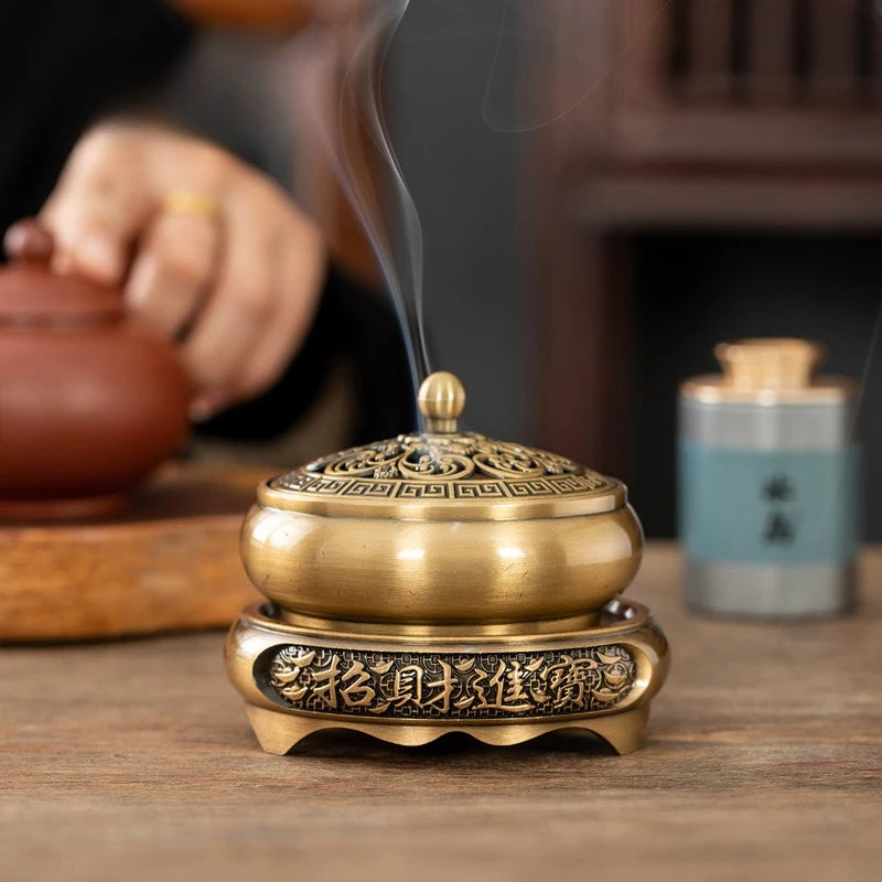 Retro Creative Aromatherapy Burner Three-Legged Small Incense Burner Base Home Decorative Indoor/tea Room/soothing Purifying