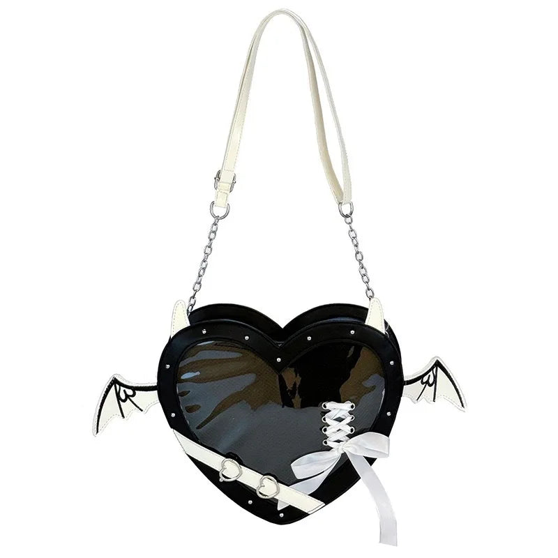 Original small appetite love pain bag y2k wind anime messenger bag small design girl shoulder bag