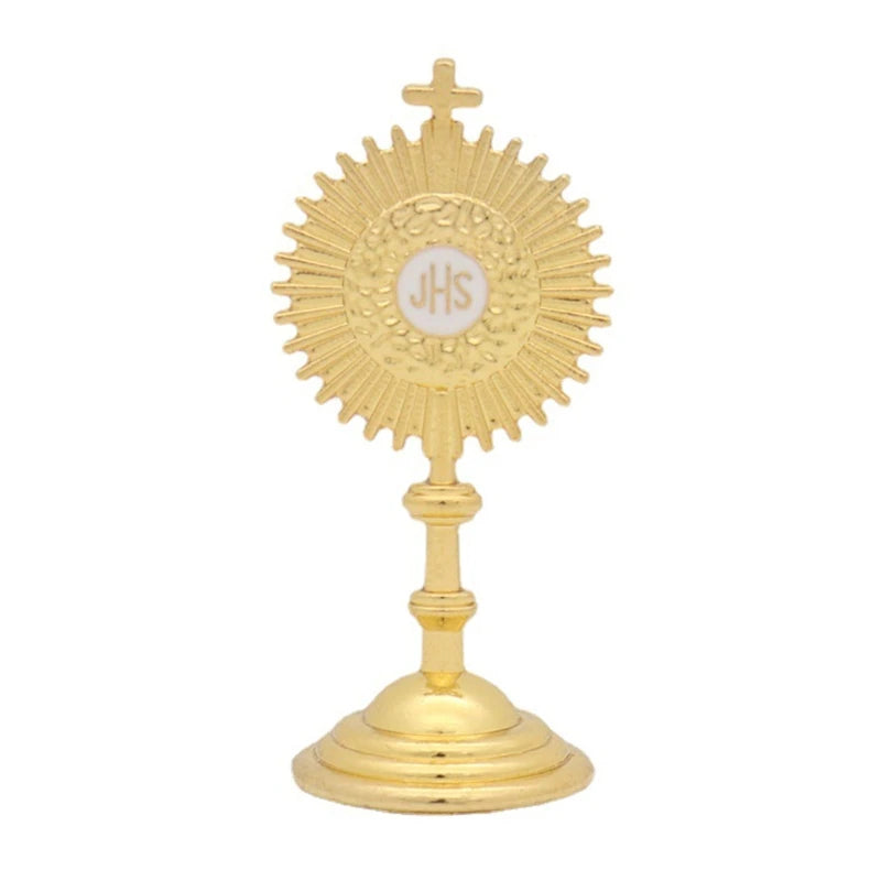 Metal Holy Sunshine for Cross Figurine Zinc Alloy Christian Catholic Art Statue for Home Bedroom Living Room Car Decoration Gift