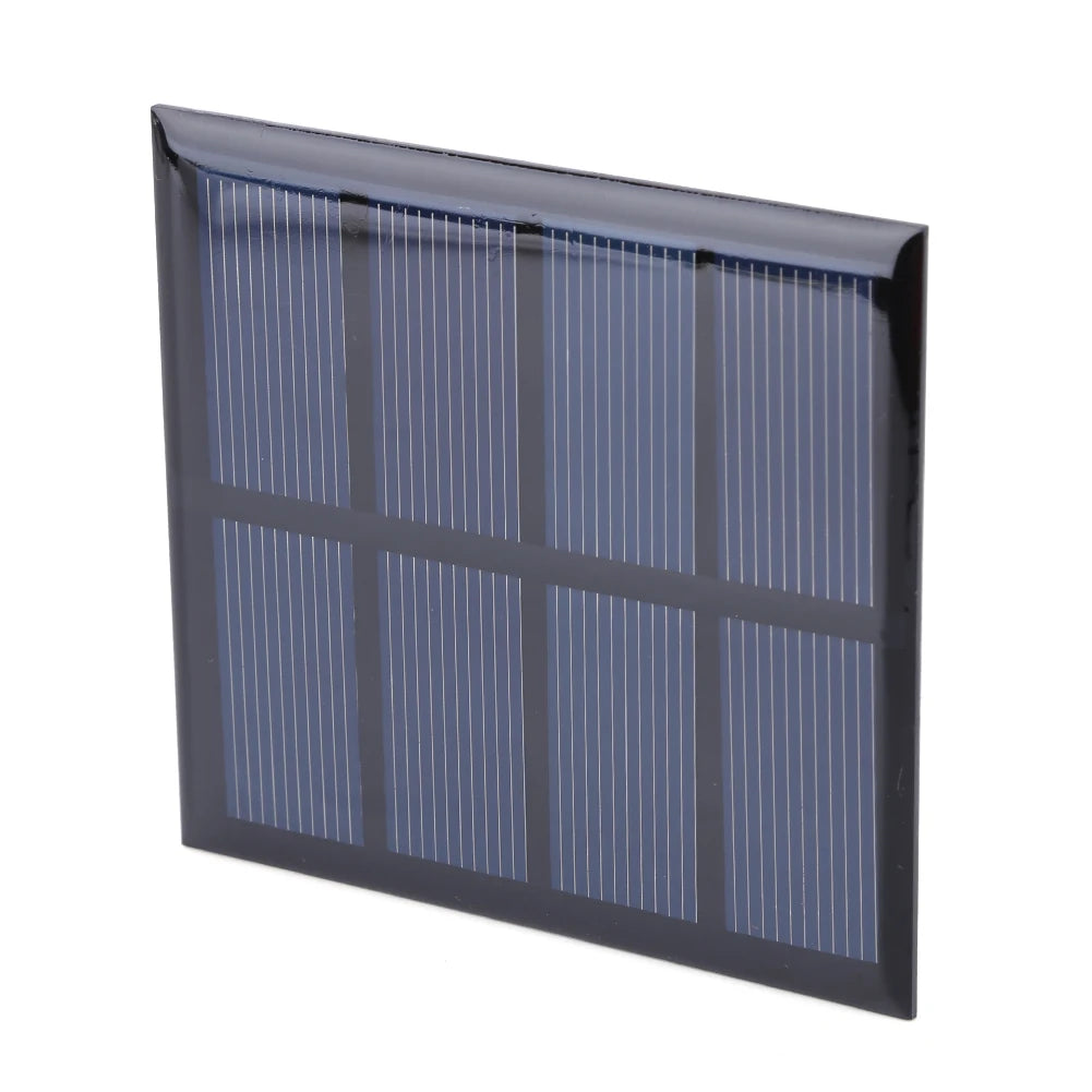 3W 2V Solar Panel Charger Polycrystalline Portable Solar Battery Charger Scratchproof Courtyard Lighting for 1.5V-2V Batteries