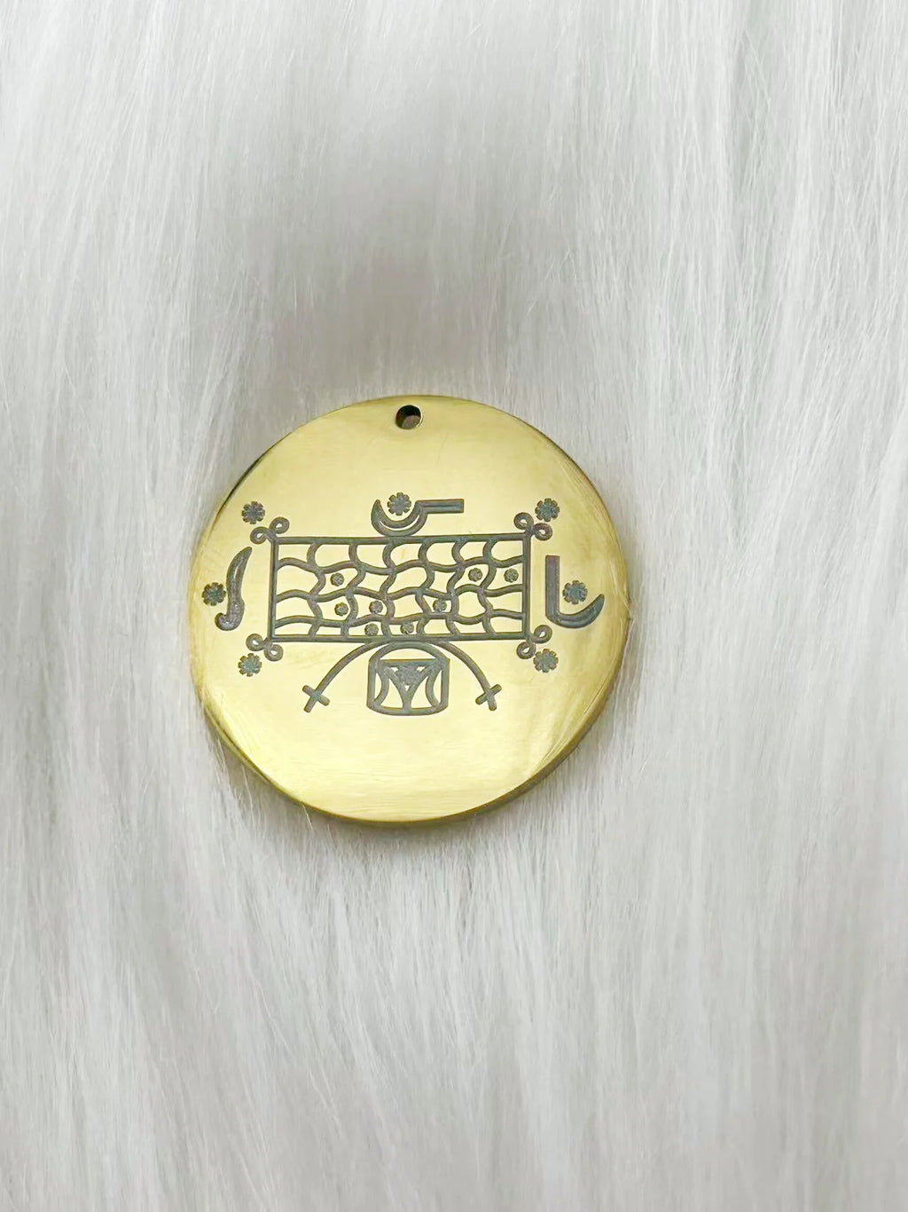 WOUWU Stainless Steel Jewelry Voodoo Veve Symbols Sigil Charm Vodou Lwa Loa Laser Engraving Amulet Talisman Pendant Necklace