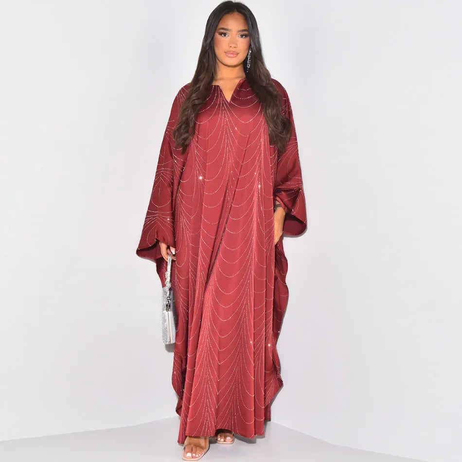 2025 Modest Muslim Dress Women Luxury Dubai Abaya Turkey Kaftan Eid Djellaba Ramadan Kebaya Caftan Marocain Femme Robe Jalabiya