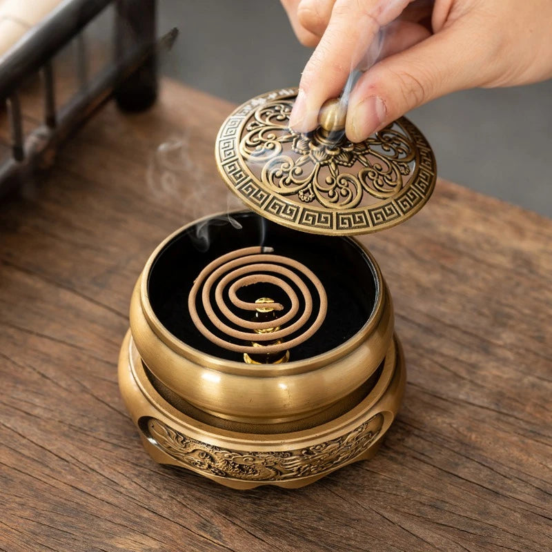 Retro Creative Aromatherapy Burner Three-Legged Small Incense Burner Base Home Decorative Indoor/tea Room/soothing Purifying