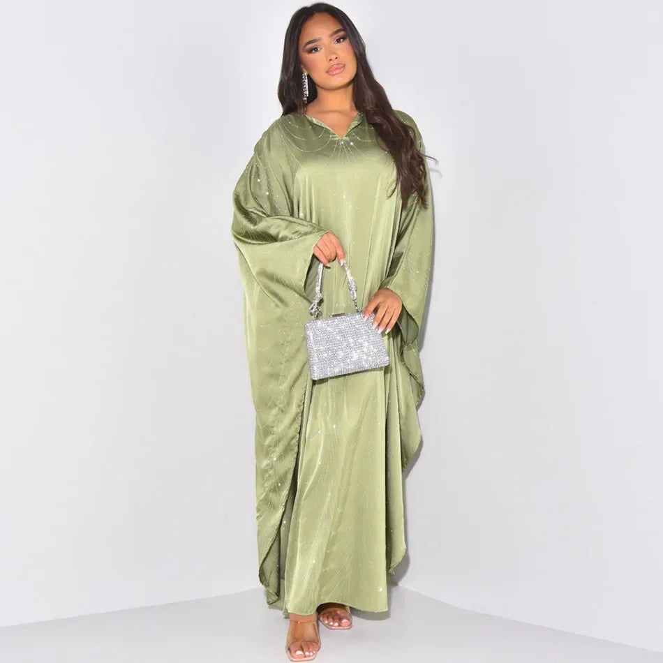 2025 Modest Muslim Dress Women Luxury Dubai Abaya Turkey Kaftan Eid Djellaba Ramadan Kebaya Caftan Marocain Femme Robe Jalabiya