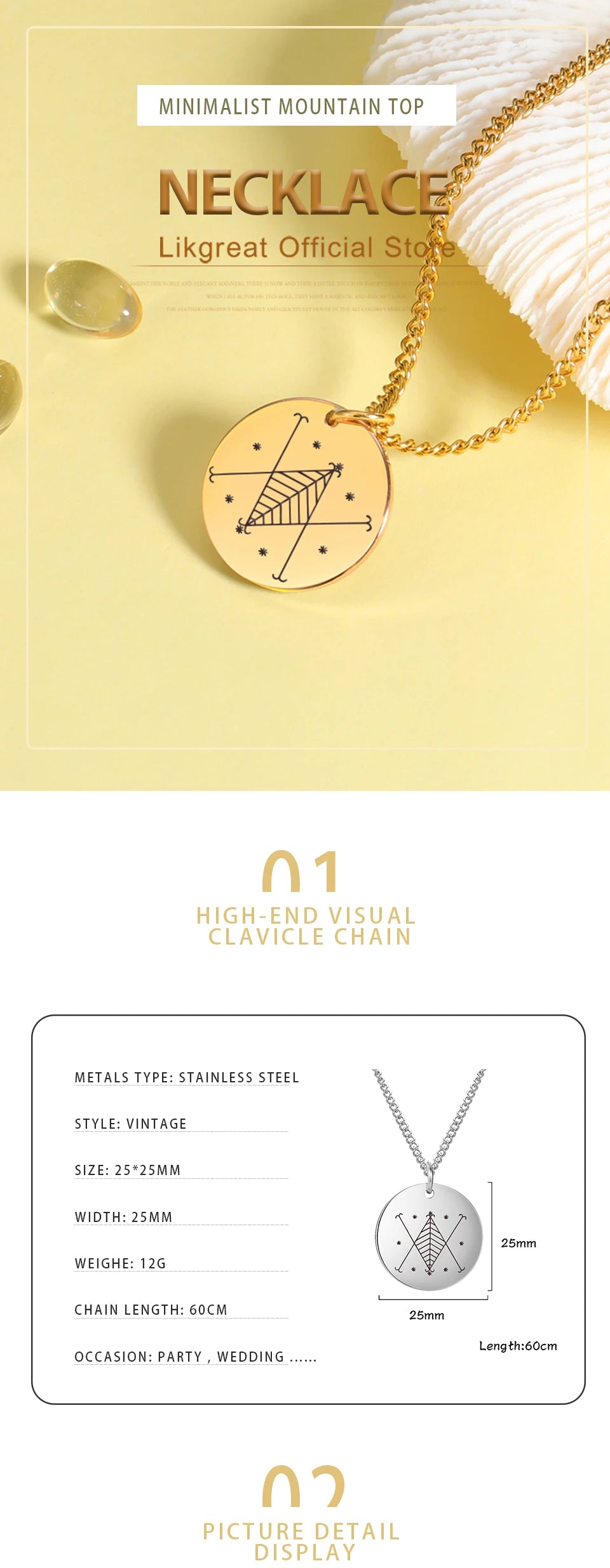 LIKGREAT Vodou Voodoo Pendant Necklaces Stainless Steel Agwe Ezili Dantor Ogoun Gran Bwa Papa Legba Veves Symbol Amulet Jewelry