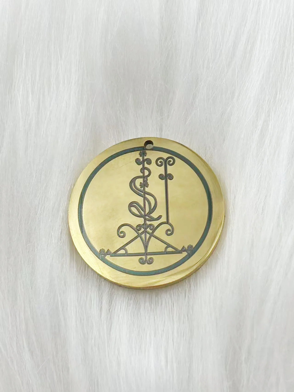 WOUWU Stainless Steel Jewelry Voodoo Veve Symbols Sigil Charm Vodou Lwa Loa Laser Engraving Amulet Talisman Pendant Necklace