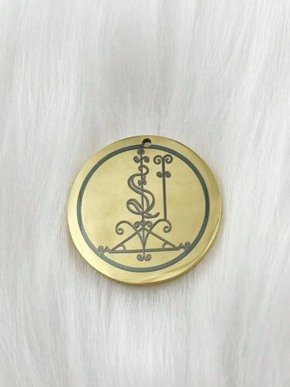 WOUWU Stainless Steel Jewelry Voodoo Veve Symbols Sigil Charm Vodou Lwa Loa Laser Engraving Amulet Talisman Pendant Necklace