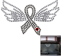 Diabetes Ribbon Angel Window Bling