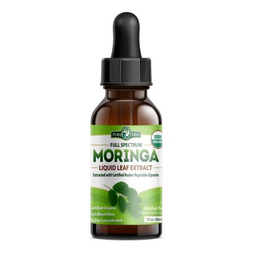 Moringa Leaf Extract Drops Pura Vida 2fl oz (60ml)