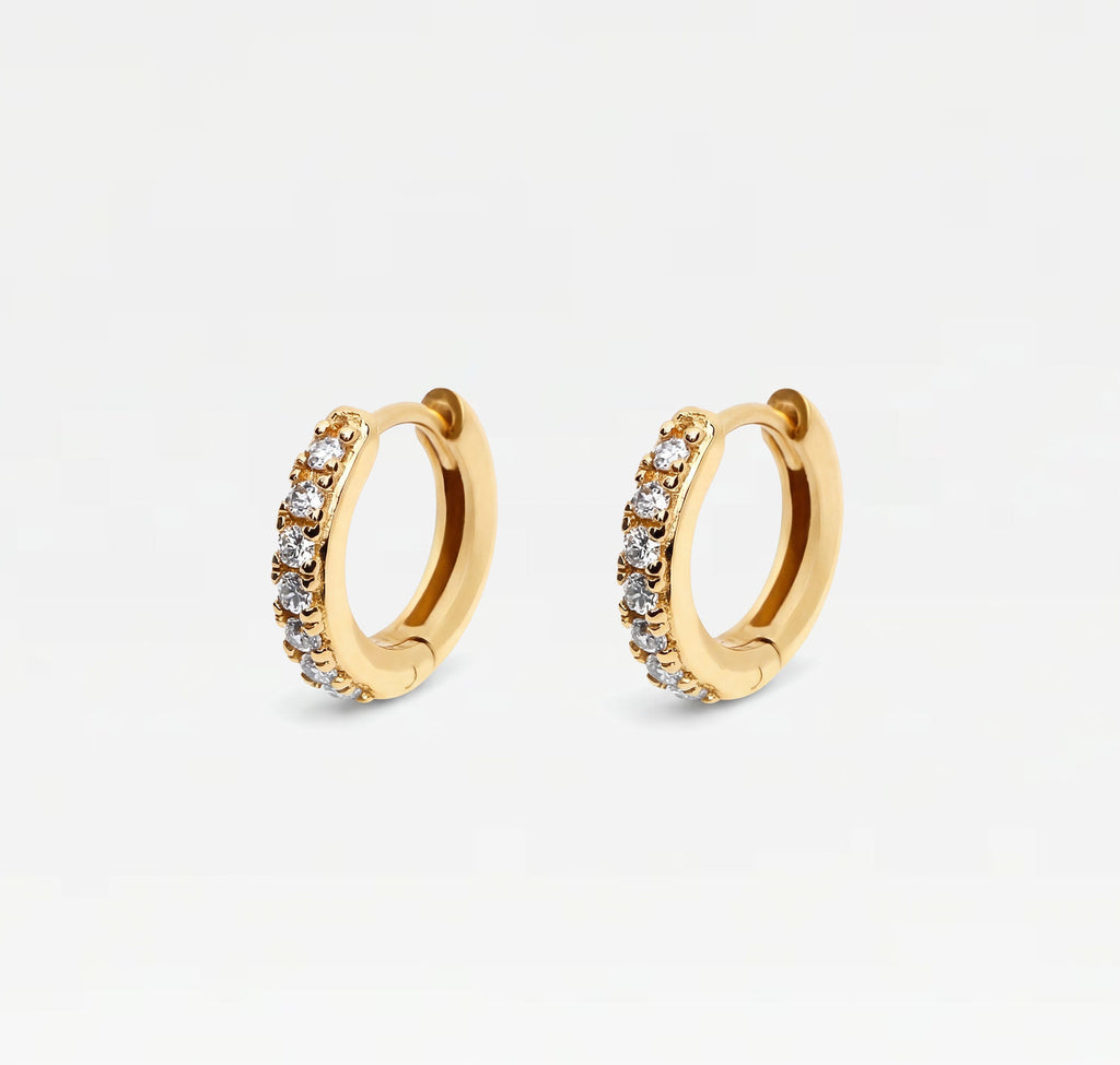 The Mini Pavé Huggie Earrings